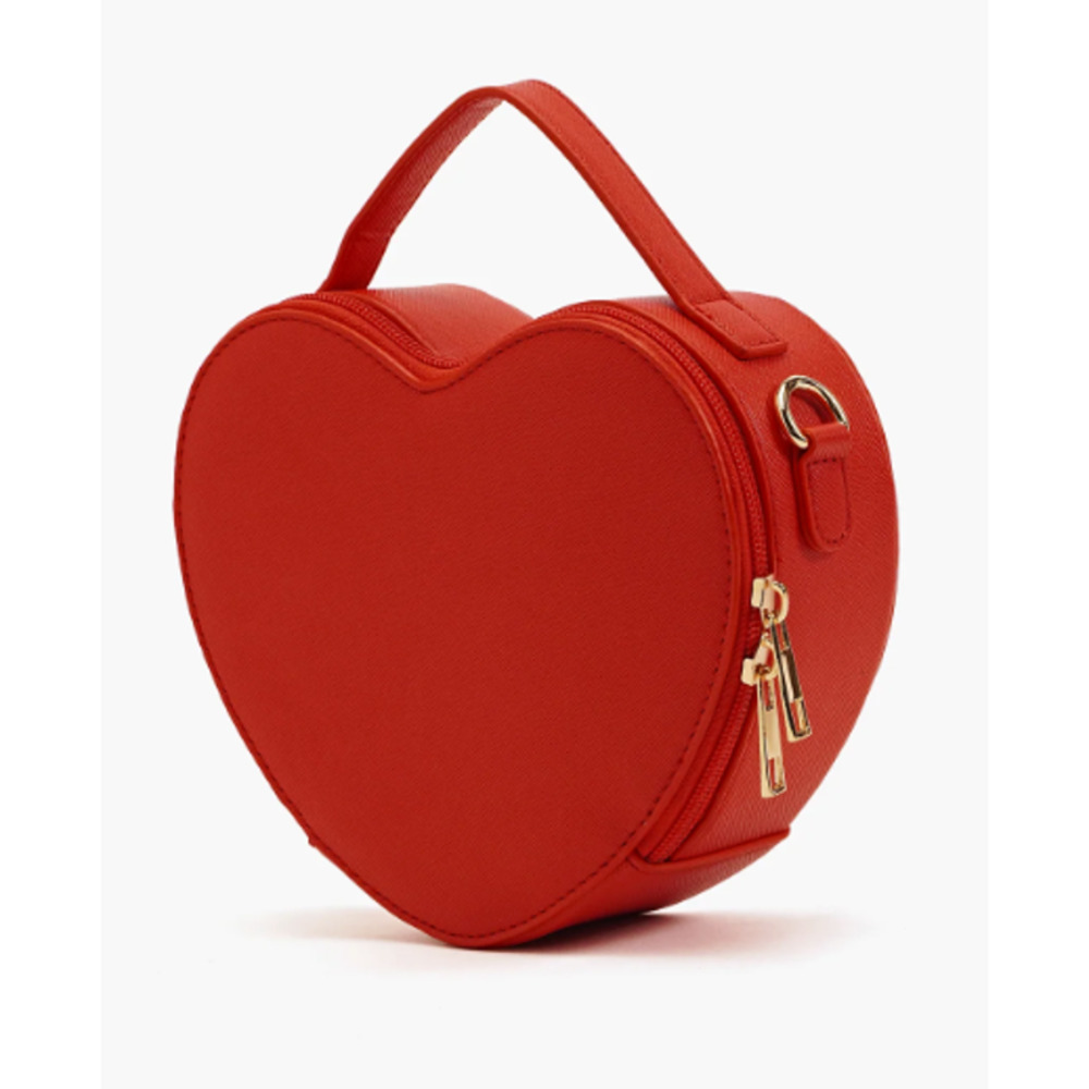 Like Dreams Heart Breaker Women's Crossbody‎ Bag Red Vegan Leather Adj Strap